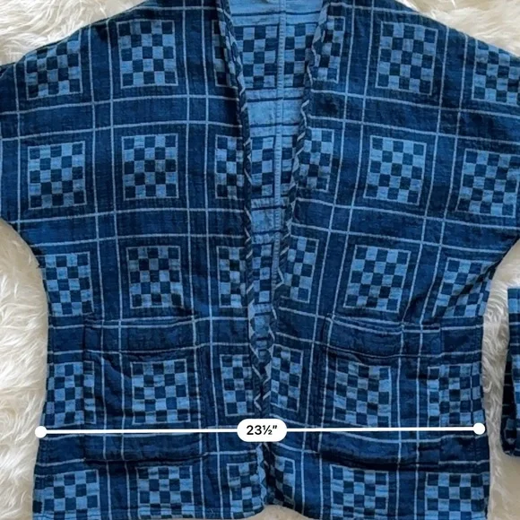 Ace & Jig Capella Jacket in Atlantis / Sail indigo denim blue cotton vguc - Picture 5 of 7